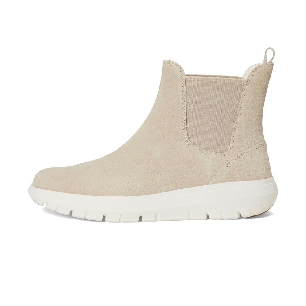 Cole Haan Grand Raelyn Chelsea Waterproof Boots Light Sesame Suede Womens 6.5